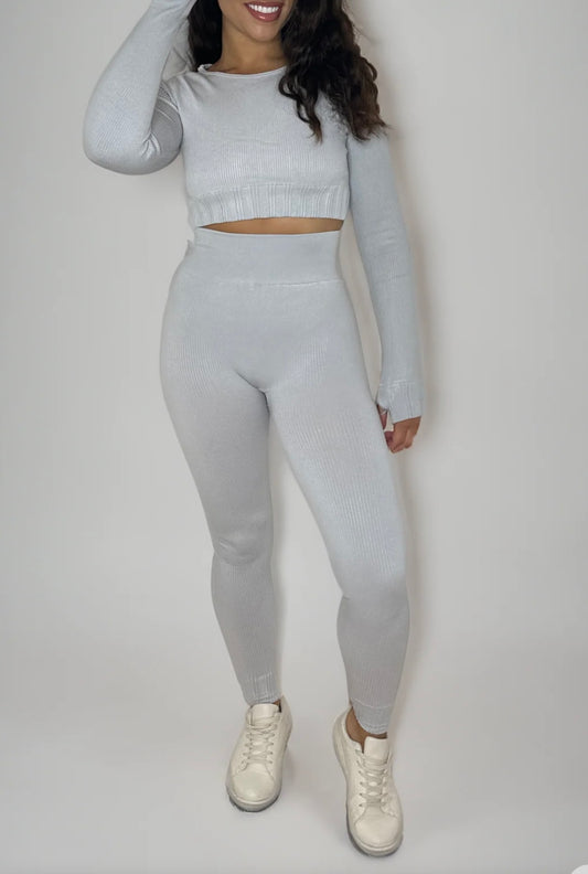 Grey leggings & long sleeve top co ord