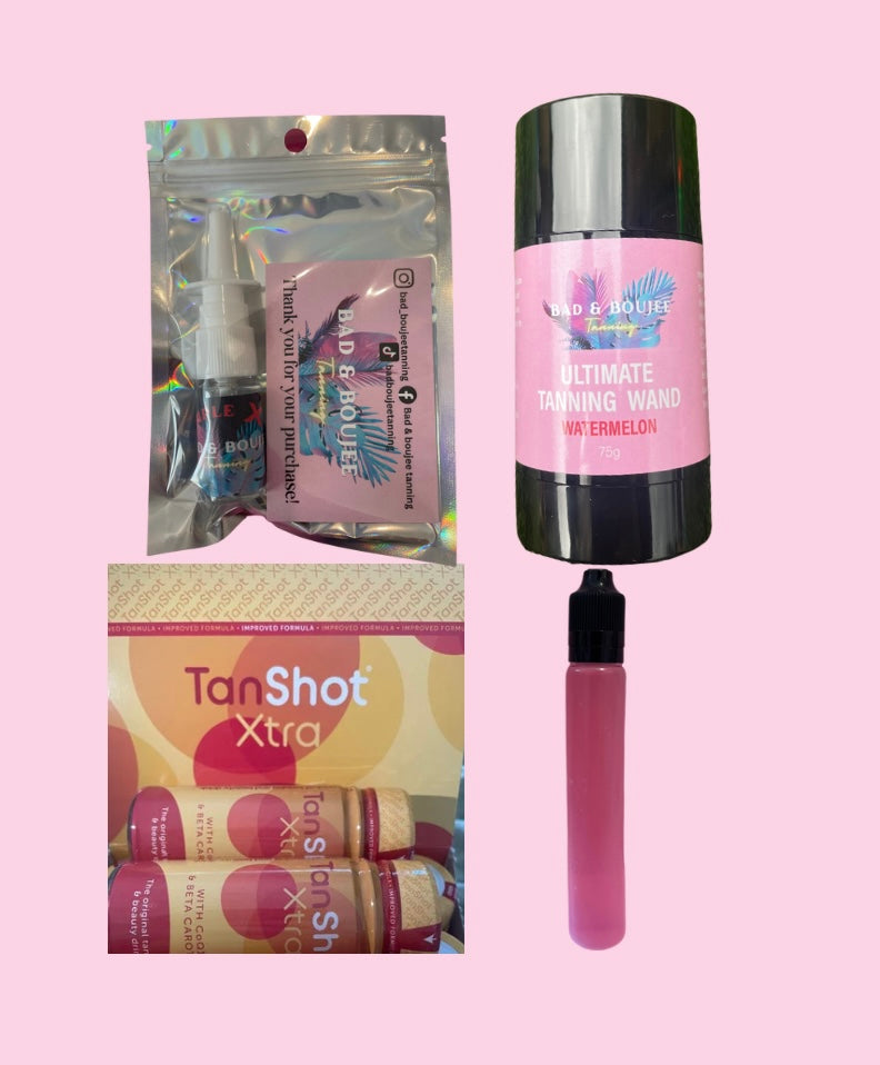 Bubblegum, watermelon or strawberry tanning wand bundle